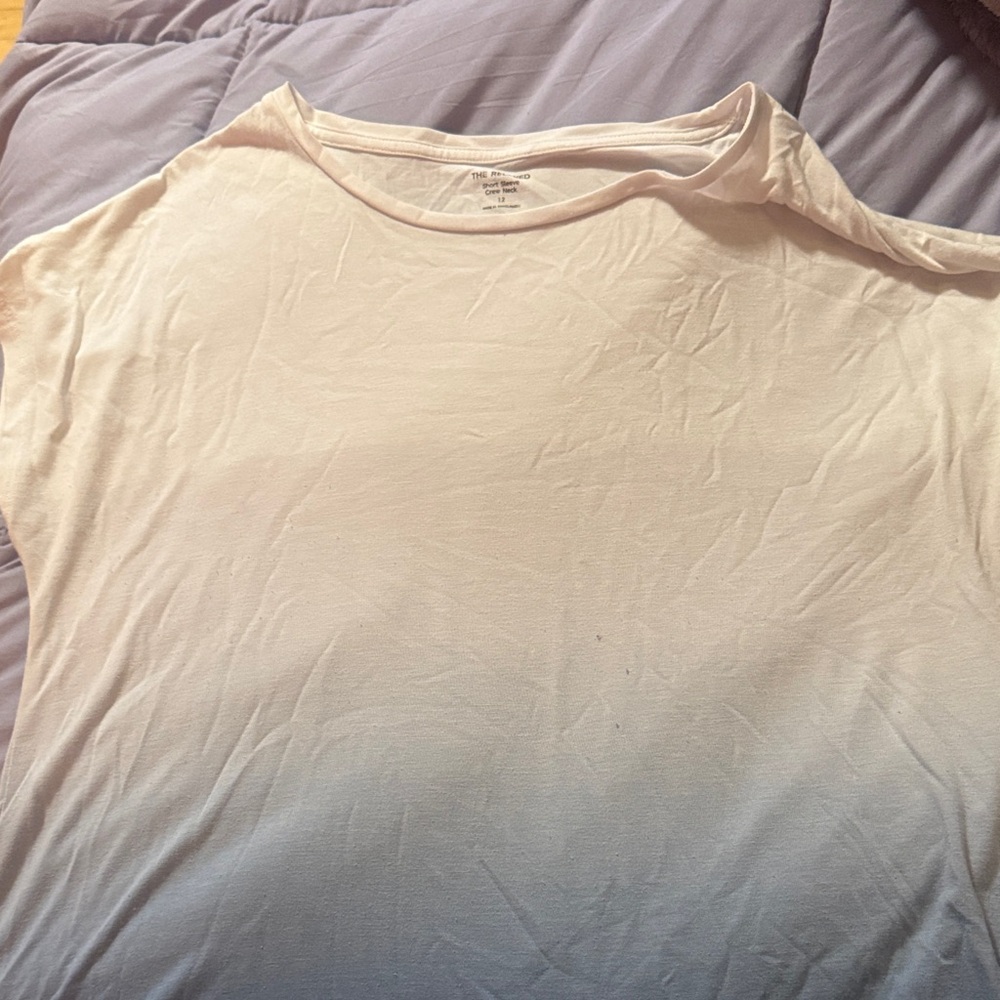 Basic Crew Neck Tee in Ombré blue